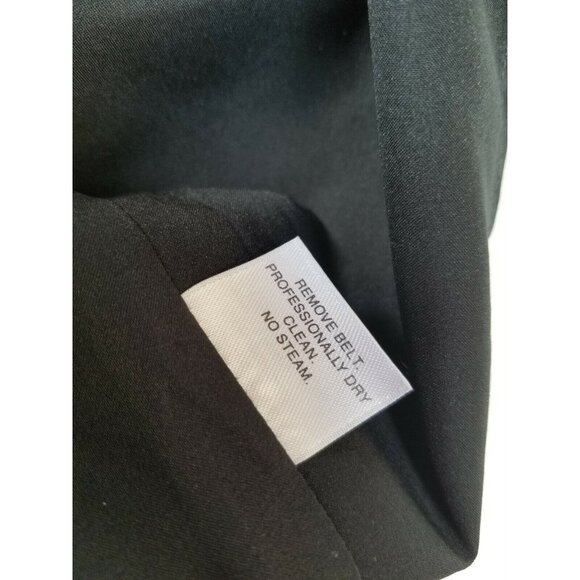 Classiques Entier Womens Ruffle Belted Sheath Dress Size 6 Pink Black Cap Sleeve - Picture 4 of 8